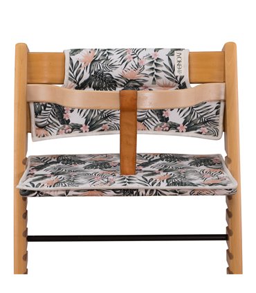 Stokke Tripp trapp - Vista frontal con retenedor African Sunset