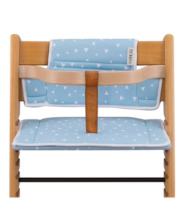 Stokke Tripp trapp - Vista frontal con retenedor Blue Sparkles