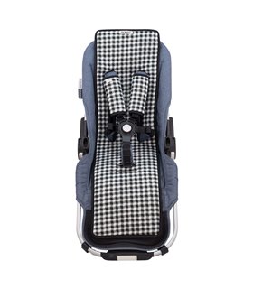 cochecito gemelar - Vista frontal Vichy