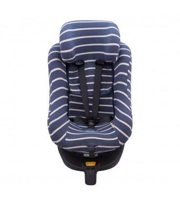 Joie Spin 360 y Nuna Rebl - Frontal desplegada Sailor Stripes