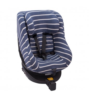 Joie Spin 360 y Nuna Rebl - Vista 3/4 Sailor Stripes