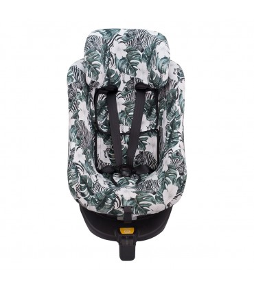 Joie Spin 360 y Nuna Rebl - Vista frontal abierto Zebra