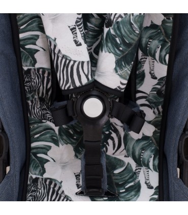 cochecito gemelar - Ojal para correas de seguridad zebra