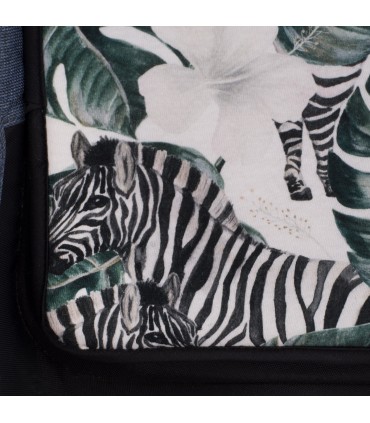 cochecito gemelar - Detalle frontal zebra