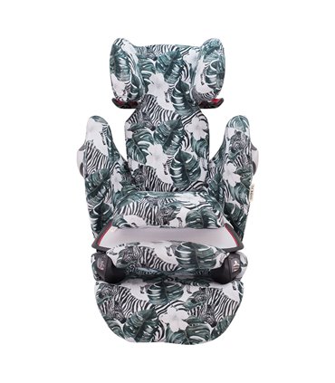 Cybex Pallas M-Fix y S-Fix - Frontal desplegada Zebra