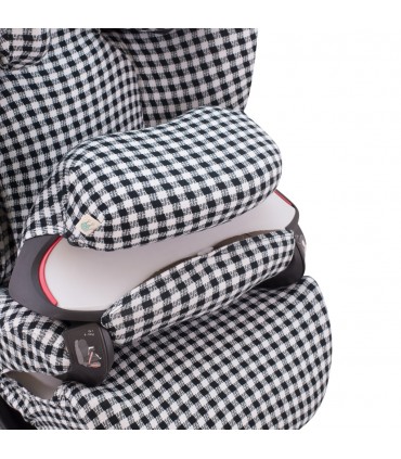 Cybex Pallas M-Fix y S-Fix - Vista 3/4 inferior Vichy