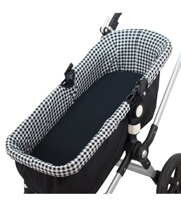 cubre capazo - Vista frontal Vichy