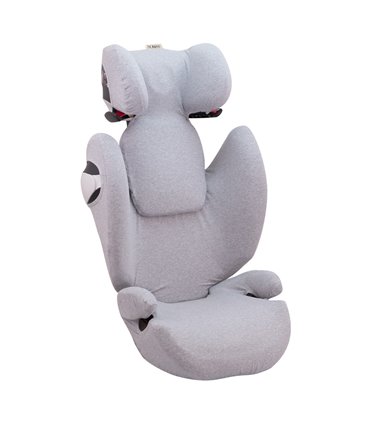 Funda para Cybex Solution M-S-Fix - Vista 3/4 desplegada Stone Grey
