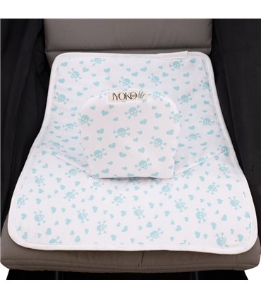 Vista en cochecito Blue Skulls