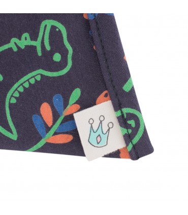 Portachupetes - Detalle etiqueta Happy Dino