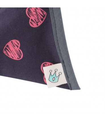 Portachupetes - Detalle etiqueta Fluor Heart