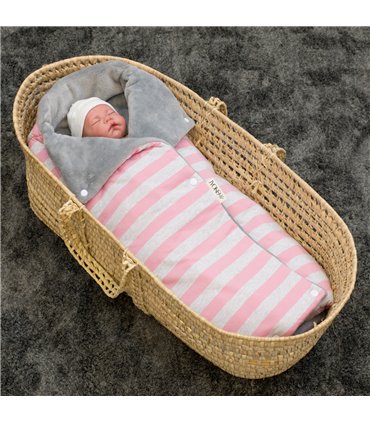 Saco capazo bebe - Vista de uso Pink Island