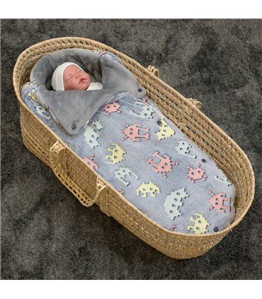 Saco capazo bebe - Vista de uso Neon Invaders