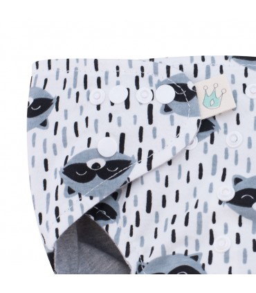 Pañales - Detalle botón Racoon Town