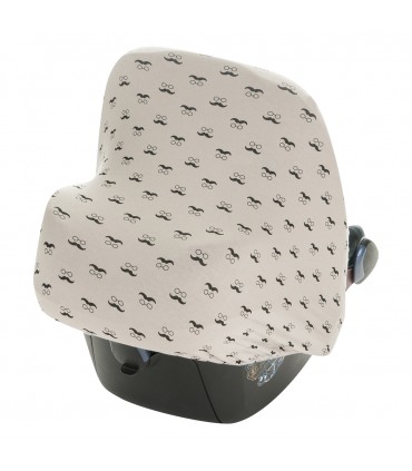 Maxi cosi portabebés - Vista 3/4 trasera Mr Mustache