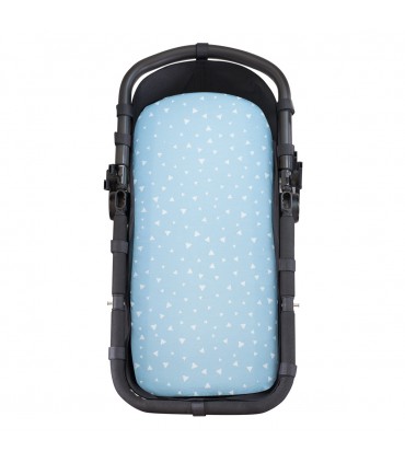 Sábana bajera capazo - Vista frontal Blue Sparkles