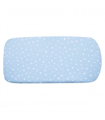 Sábana bajera capazo - Vista horizontal Blue Sparkles