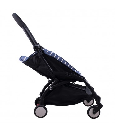 Babyzen Yoyo - Vista lateral reclinado Sailor Stripes