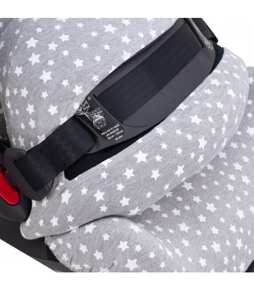 Cybex Pallas G i size - Vista lateral con correas de seguridad White Star