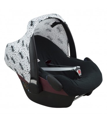 Maxi cosi Pebble y Bebe confort - Vista 3/4 Racoon Town