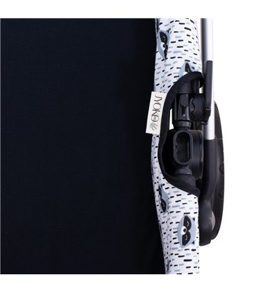 cubre capazo - Detalle etiqueta Racoon town