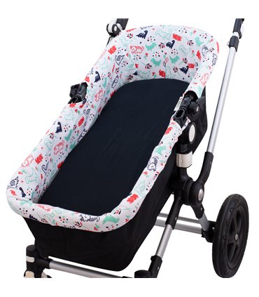 cubre capazo - Vista 3/4 Dino party