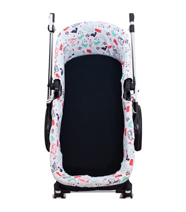 cubre capazo - Vista frontal Dino party