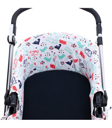 cubre capazo - Detalle superior Dino party