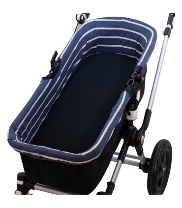 cubre capazo - Vista 3/4 Sailor stripes