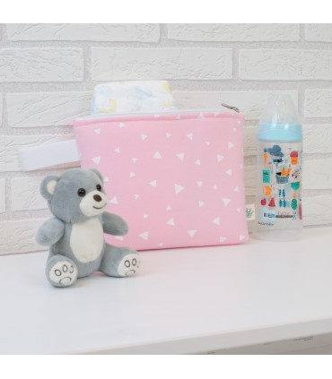 neceser M - Vista de uso con modelo pink sparkles