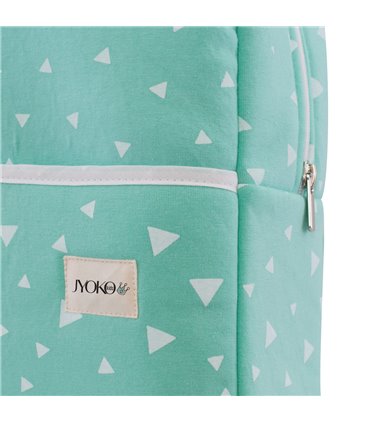 Mochila guardería - Detalle etiqueta Mint Sparkles