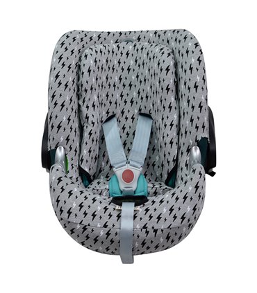 Cybex Aton Q - Vista frontal Black Rayo