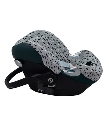 Cybex Aton Q - Vista lateral Black Rayo