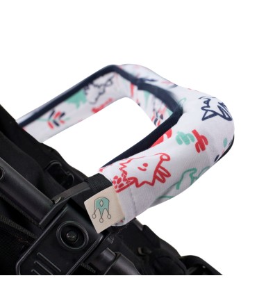 Funda protectora cubre asa - Vista lateral Dino party