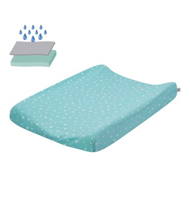 sábana impermeable  - Detalle frontal Mint sparkles