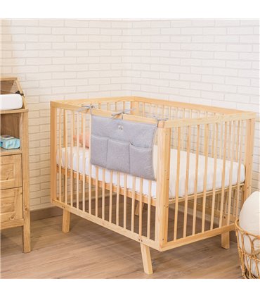 organizador cuna - Vista de uso con modelo Stone grey