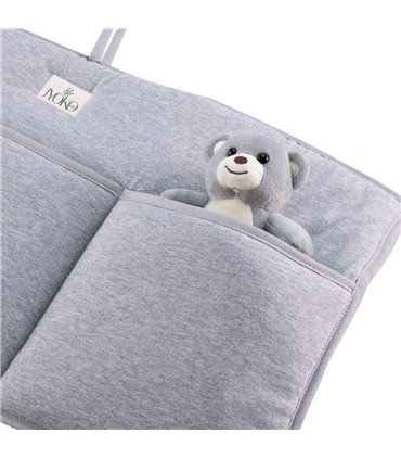 organizador cuna - Detalle estampado Stone grey