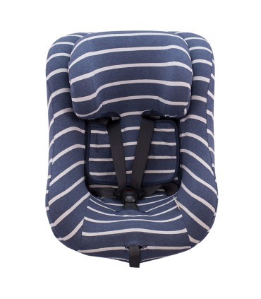 Joie Spin 360 y Nuna Rebl - Vista frontal Sailor Stripes