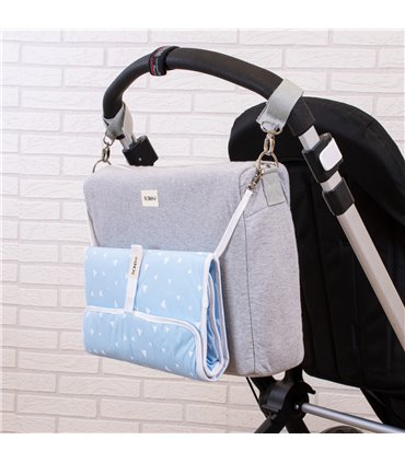 Cambiador bebe - Vista en cochecito Blue Sparkles
