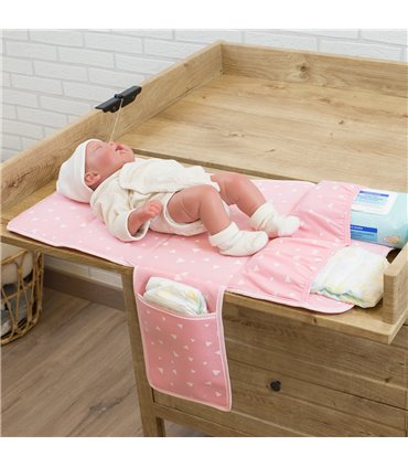 Cambiador bebe - Vista con niño demo Pink Sparkles