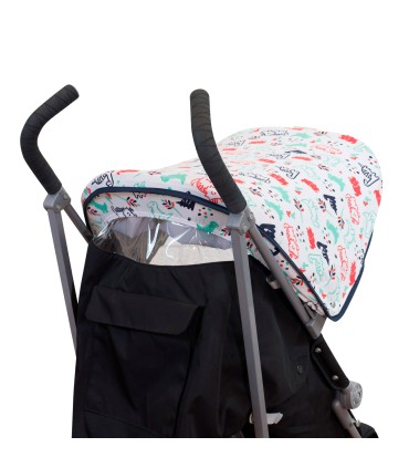 Vista 3/4 trasera Dino Party