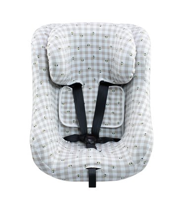 Joie Spin 360 y Nuna Rebl - Vista frontal Picnic Vichy