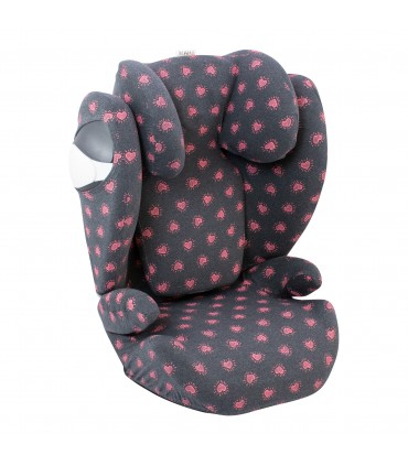 Cybex Solution M-S-Fix - Frontal desplegada Flour Heart