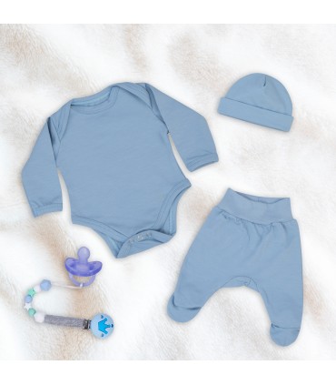 Conjunto primera puesta con Chupetero Baby Blue - 8