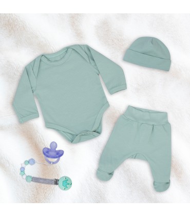 Conjunto primera puesta con Chupetero Pastel Green - 8