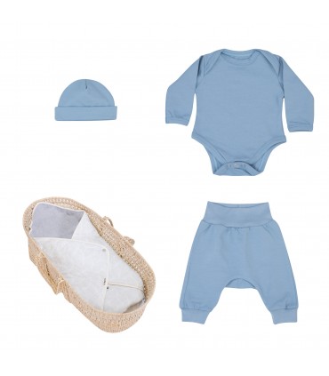 Conjunto primera puesta con Arrullo Baby Blue - 6