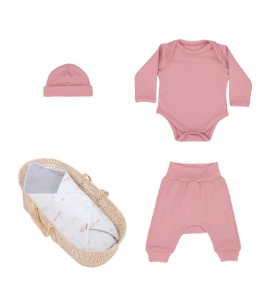 Conjunto primera puesta con Arrullo Rose Quartz - 6