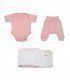 Conjunto primera puesta con capa de baño newborn Rose Quartz - 1