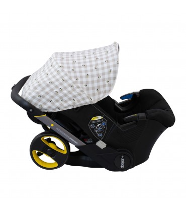 Capota para Silla Doona y Doona Plus - Vista lateral Picnic Vichy