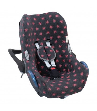 Maxi cosi Cabriofix, City mini e Inglesina - Vista 3/4 Fluor Heart